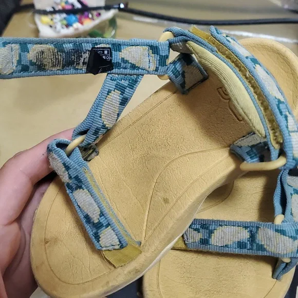 TEVA, T HURRACAINE Blue and Yellow Sandals - Picture 9 of 13